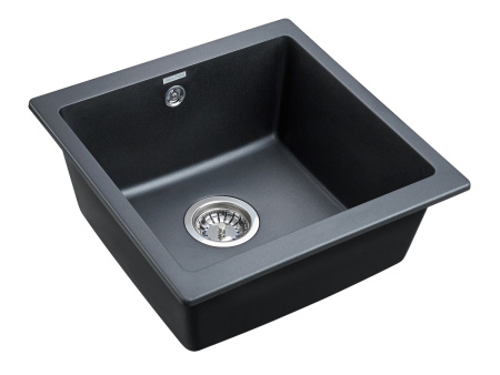 Кухонная мойка Paulmark GERA 50 PM104546-BLM 45х45 цвет черный